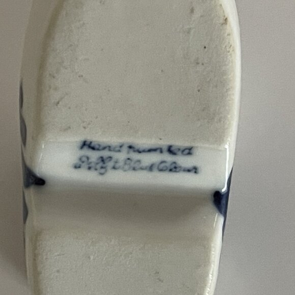 Delft Blue Mini Porcelain Clog Shoe Handpainted Home Decor - Picture 7 of 16